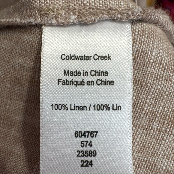 Coldwater Creek Beige Linen Jacket/Cardigan - Picture 5 of 5